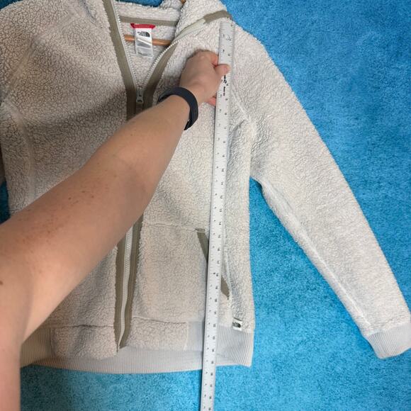 The North Face Women’s Full Zip Fleece Jacket Coat Size L Off White Polyester - Picture 5 of 15